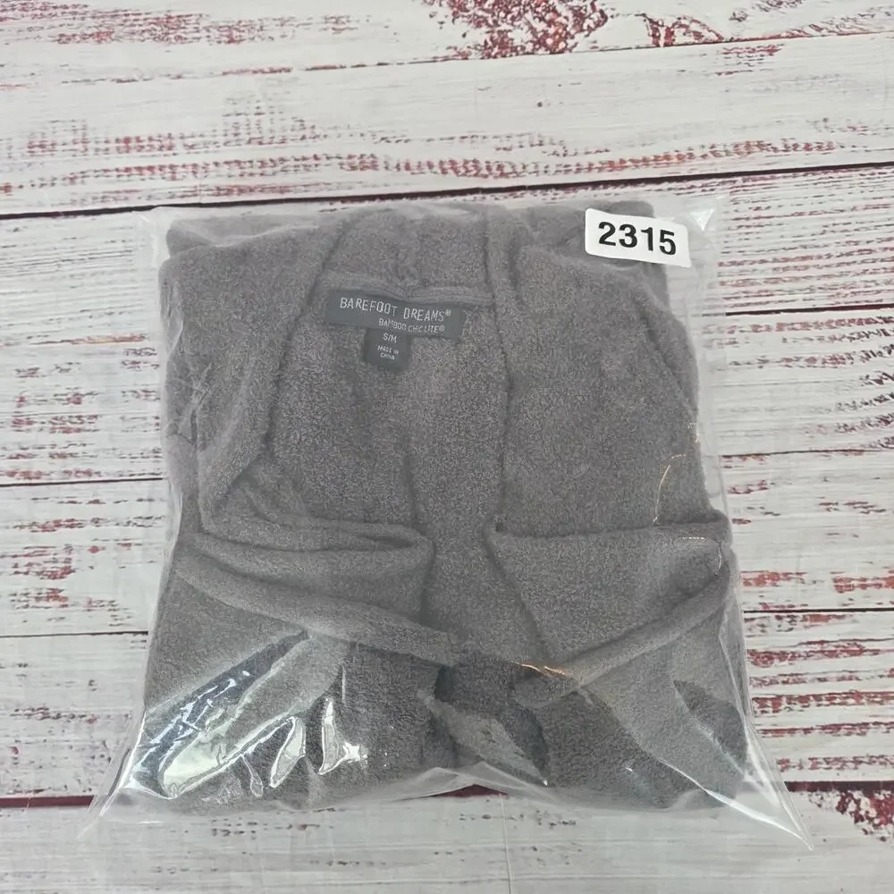 Barefoot Dreams Bamboo Chic Lite Calypso Gray Wrap Sweater S/M Neutral Minimal